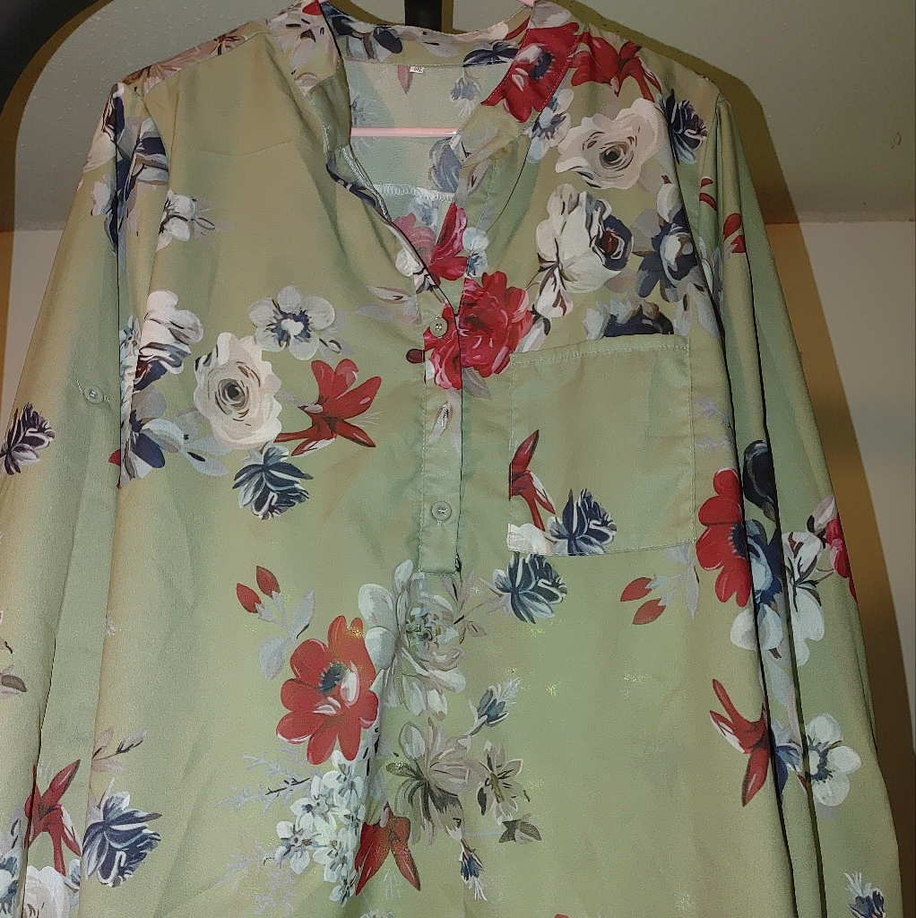 Partial Button Up Blouse